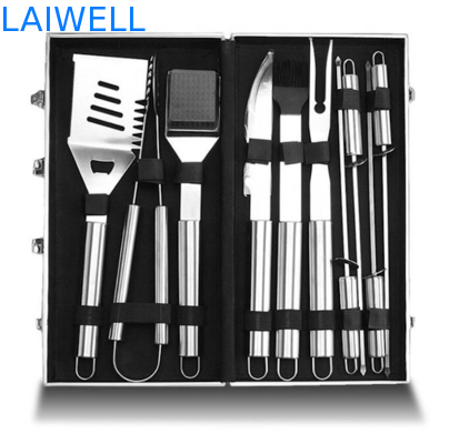 Gril de barbecue d'acier inoxydable des accessoires 10PCS 304 de BARBECUE avec le cas en aluminium