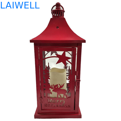 Le rouge a peint 16,10" les lumières extérieures d'ouragan menées par pouce de lampes d'ouragan