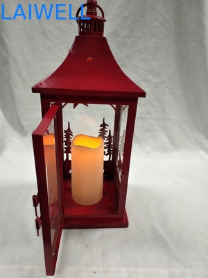Le rouge a peint 16,10" les lumières extérieures d'ouragan menées par pouce de lampes d'ouragan