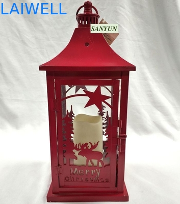 Le rouge a peint 16,10" les lumières extérieures d'ouragan menées par pouce de lampes d'ouragan