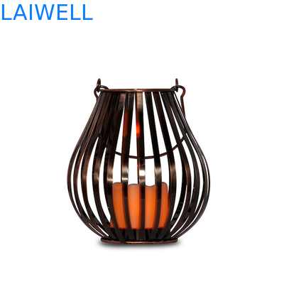 Le bronze a peint les bougeoirs de lumières d'ouragan de 260mm/bougeoir en métal