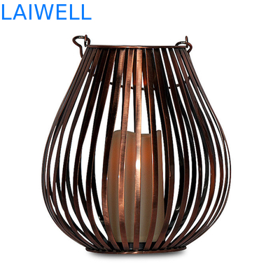 Le bronze a peint les bougeoirs de lumières d'ouragan de 260mm/bougeoir en métal