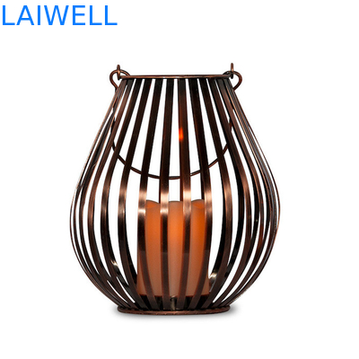 Le bronze a peint les bougeoirs de lumières d'ouragan de 260mm/bougeoir en métal
