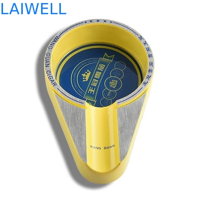 Cendrier de poche en métal gris classique personnalisé pour les amateurs de cigares et de cigarettes avec logo gravé au laser