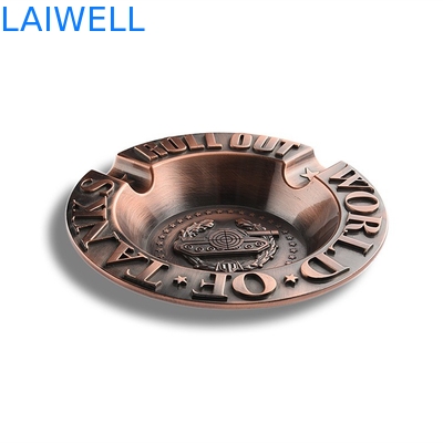 Laser portatif de cendrier de cru en alliage de zinc d'émail gravant Logo Purse Ashtray