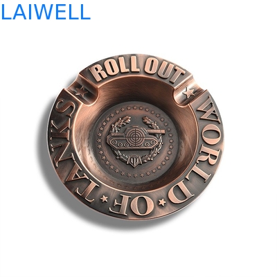 Laser portatif de cendrier de cru en alliage de zinc d'émail gravant Logo Purse Ashtray