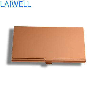 Moderne simplifiez les portefeuilles en aluminium de carte de 94*60mm anodisant la couleur d'or