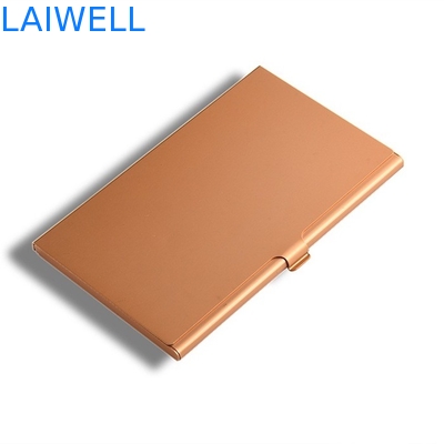 Moderne simplifiez les portefeuilles en aluminium de carte de 94*60mm anodisant la couleur d'or