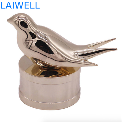 Bouchons de flacon de parfum en alliage de zinc modernes et tendance avec un design d'oiseau personnalisé pour les parfums haut de gamme