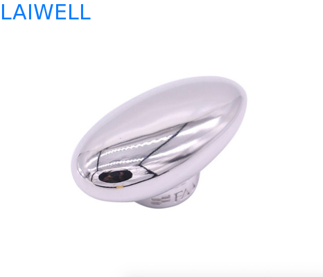 Bouchon de parfum en métal moulé sous pression en alliage de zinc chromé de luxe, mode moderne, couleur argent, respectueux de l'environnement