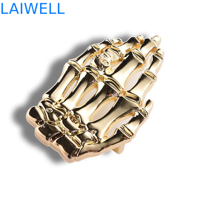 La pression d'ODM 80*47mm d'OEM boucle de ceinture exquise en métal d'or de produits de moulage mécanique sous pression