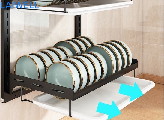 400*280*420mm démontables plat de 2 couches séchant l'égouttoir de plat de support/acier au carbone