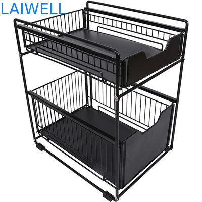 support de stockage de cuisine de rangée des vaisselles de cuisine 2 de l'acier inoxydable 37L*21.5W*43Hcm