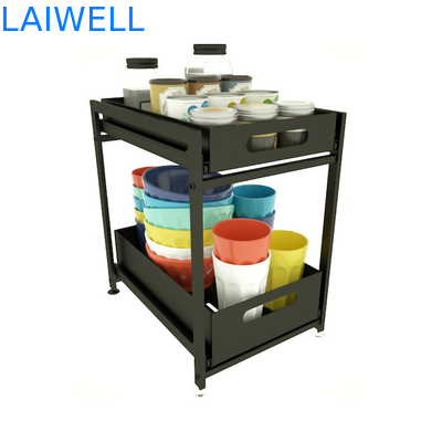 Support multi adapté aux besoins du client de stockage de condiment de couche de vaisselles de cuisine d'acier inoxydable de GV