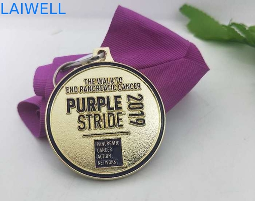 La médaille en métal de moulage mécanique sous pression sablant la médaille en alliage de zinc avec l'émail mol