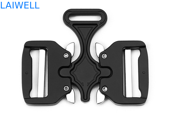 Le noir unisexe tactique de boucle de ceinture en métal de double insertion a plaqué 38MM