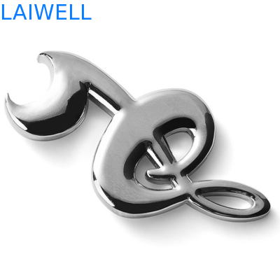 Les notes en alliage de zinc de électrodéposition argentées de musique de l'ouvreur de bouteille en métal 73*40mm conçoivent