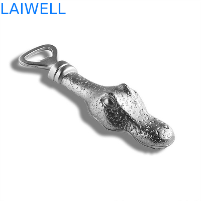 Gravé à l'eau-forte meurent l'ouvreur de bouteille moulé de crocodile d'ouvreur de bouteille en métal 165*40MM