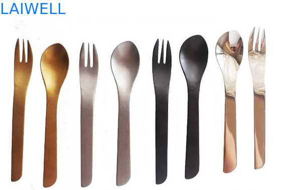13.6CM 304 ensembles de vaisselle plate d'acier inoxydable a givré des ensembles de couverts de dessert de 2 morceaux