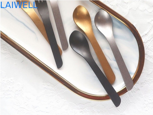 13.6CM 304 ensembles de vaisselle plate d'acier inoxydable a givré des ensembles de couverts de dessert de 2 morceaux