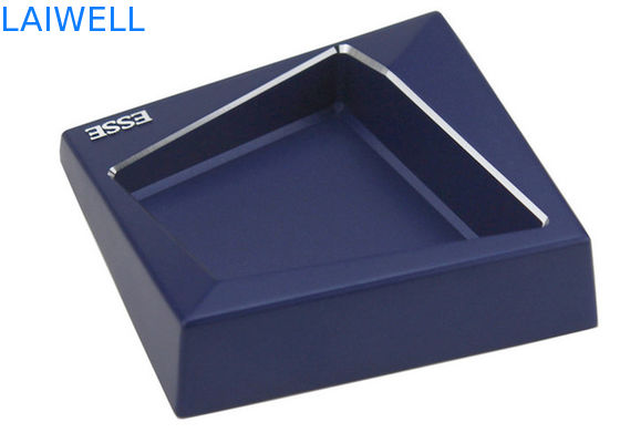 Conception de géométrie créative personnalisable Processus portable de coulée sous pression Plaquage en aluminium Poche à cendres en métal bleu