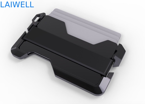 63*95MM Multifonctionnel argent anodisant RFID bloquant portefeuille en aluminium détenteur de carte de crédit
