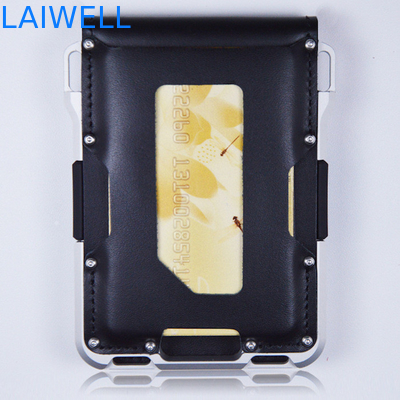 10 en 1 porte-monnaie en cuir en aluminium porte-monnaie à anode oxydante