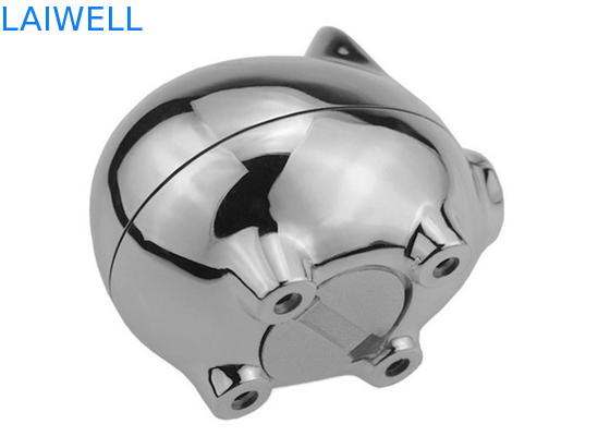 Laser gravant des articles de ménage Mini Coin Bank plaqué argenté en alliage de zinc en métal