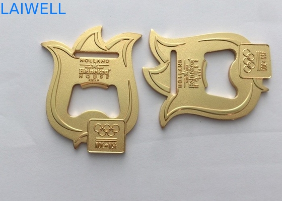Couleur 2 d'or de 2.0MM dans 1 électrodéposition olympique de sport d'ouvreur de bouteille de médaille