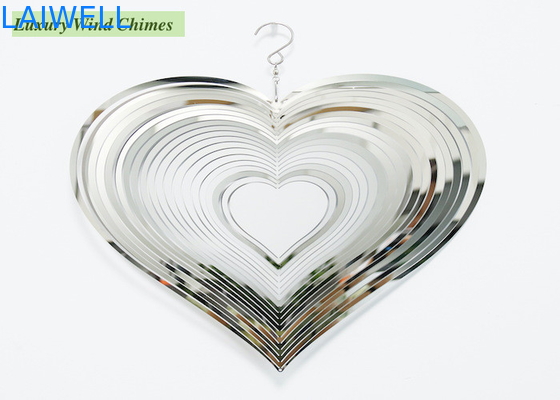 Fileur argenté de vent d'acier inoxydable du fileur 0.5mm de vent en métal de forme de coeur