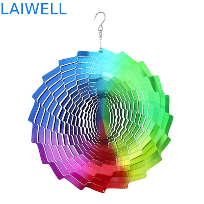 Fileur en acier imprimé UV coloré multi de vent de jardin 30*30cm