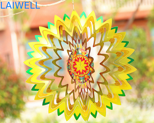 Style nordique créatif de fleur d'acier inoxydable de jardin de fileur intelligent de vent