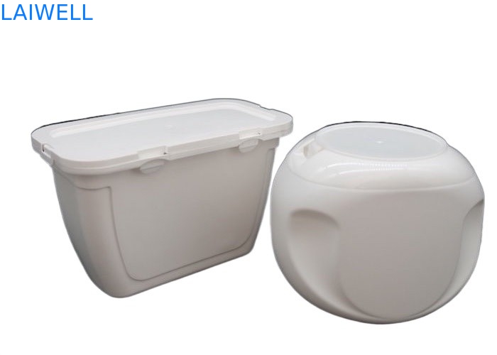 Boîte de rangement détersive durable de bouteille de récipients en plastique de PE de couleur de blanchisserie de boîte blanche de gel