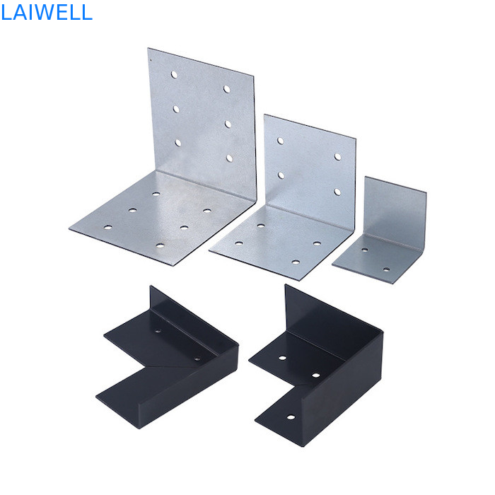 Traitement d'emboutissage métallique sur mesure bordure de boîte en bois en forme de L ange gardien fixe pièces de matériel en fer galvanisé