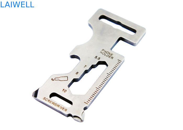 Stampage à la pointe de précision extérieure 70 mm sablage multi-fonctionnel ouvre-bouteille en acier inoxydable carte d'outil EDC
