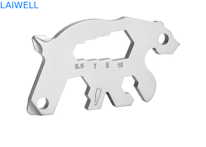 55 mm ouvre-bouteilles en métal léger et de conception animale article durable en acier inoxydable carte d'outil EDC polyvalente