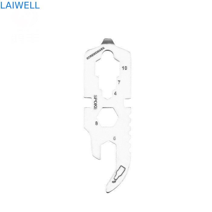 420 en acier inoxydable 60 mm multi-usage carte d'outil EDC sablage de précision ouvre-bouteille en métal argenté
