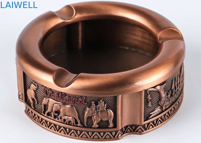 82*32MM Couleur bronze alliage de zin personnalisable portable métal moulage sous pression cendrier