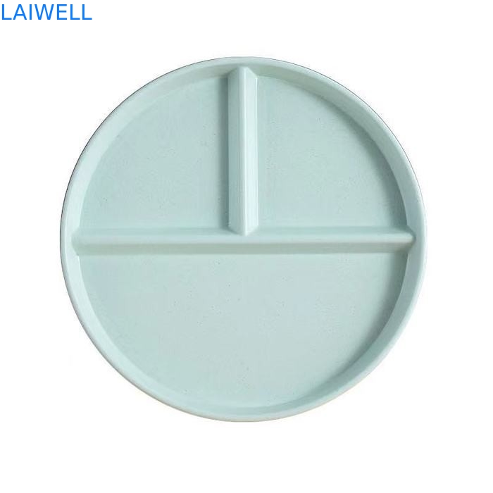 22 cm de blé vert fibre de paille Il y a des compartiments anti-chute Plate alimentaire écologique Dining écologique fournitures de vaisselle