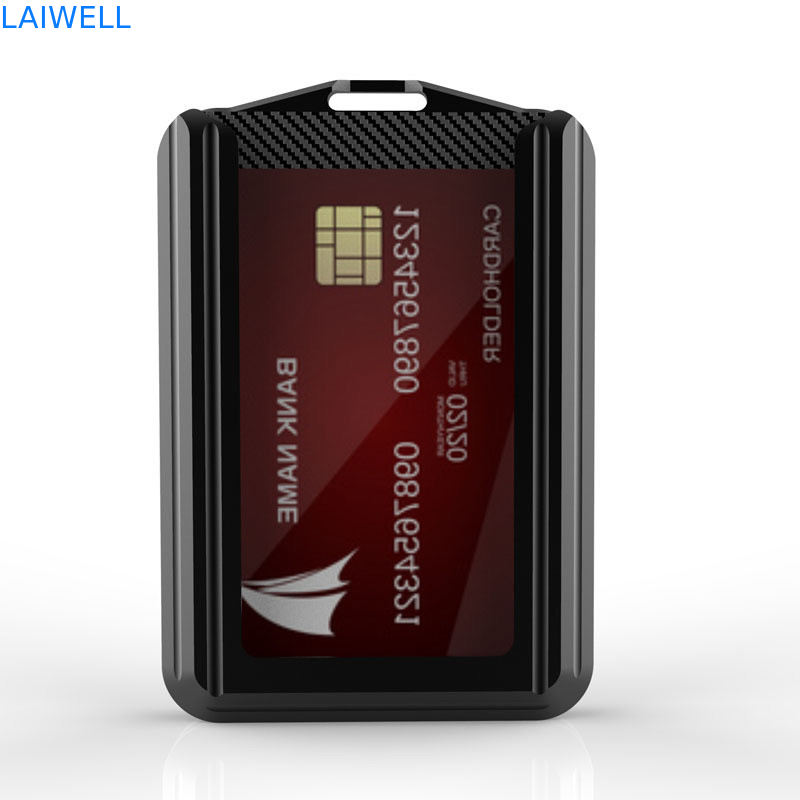 74*110*18MM personnalisé Couleur grise RFID Carte en aluminium Portefeuille de support de marque personnalisé Multifonctionnel