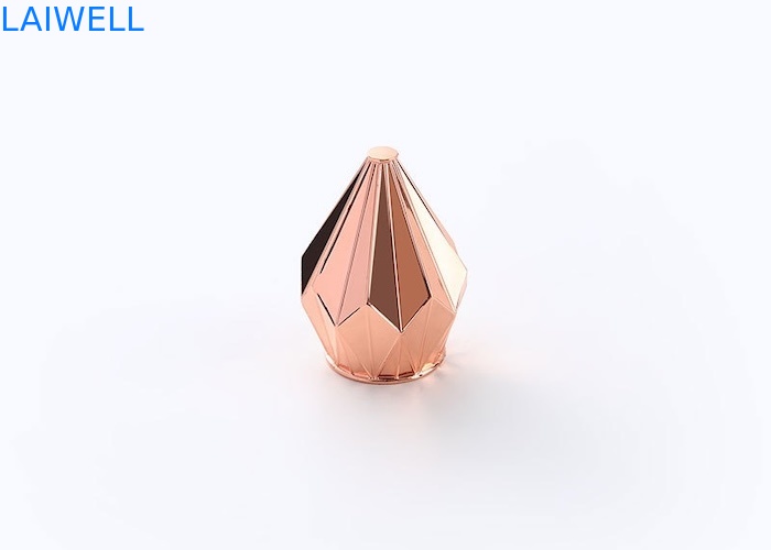 Coupe de bouteille de parfum en alliage de zinc en forme de diamant de luxe unique couleur or