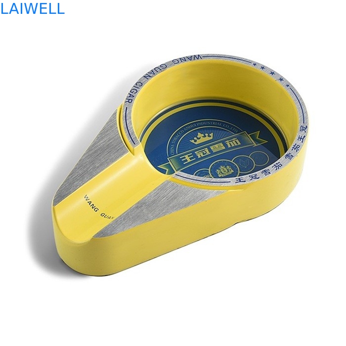 Cendrier de poche en métal gris classique personnalisé pour les amateurs de cigares et de cigarettes avec logo gravé au laser