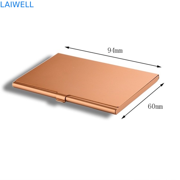 Moderne simplifiez les portefeuilles en aluminium de carte de 94*60mm anodisant la couleur d'or