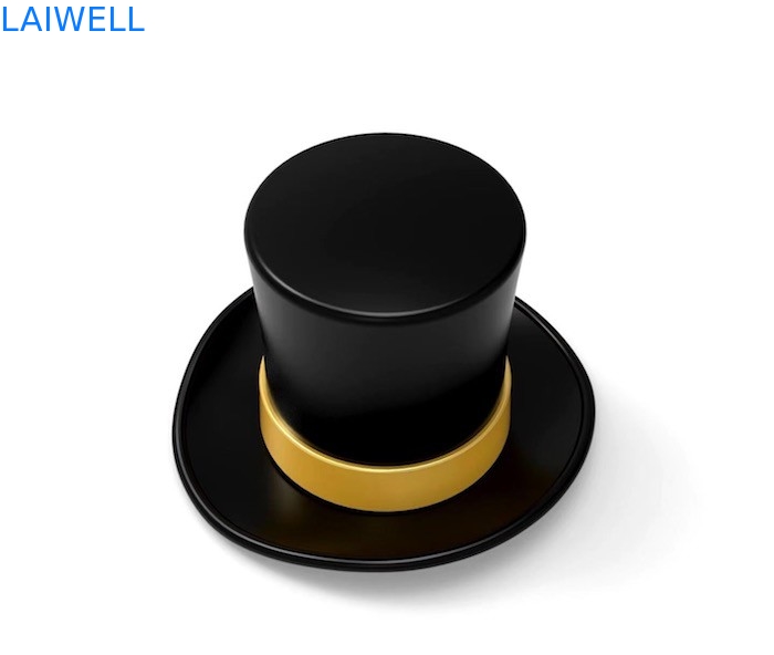 Bouchons de flacon de parfum en alliage de zinc écologique au design classique de chapeau de gentleman pour une personnalisation de marque