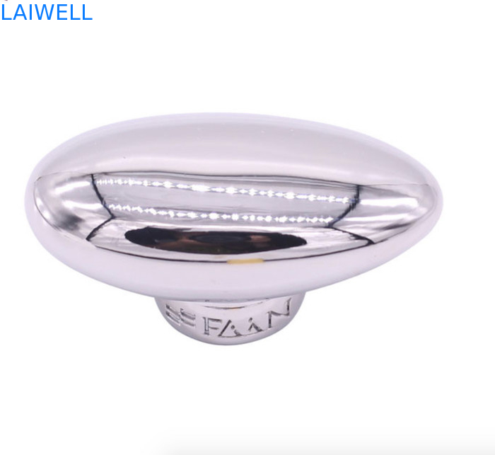 Bouchon de parfum en métal moulé sous pression en alliage de zinc chromé de luxe, mode moderne, couleur argent, respectueux de l'environnement
