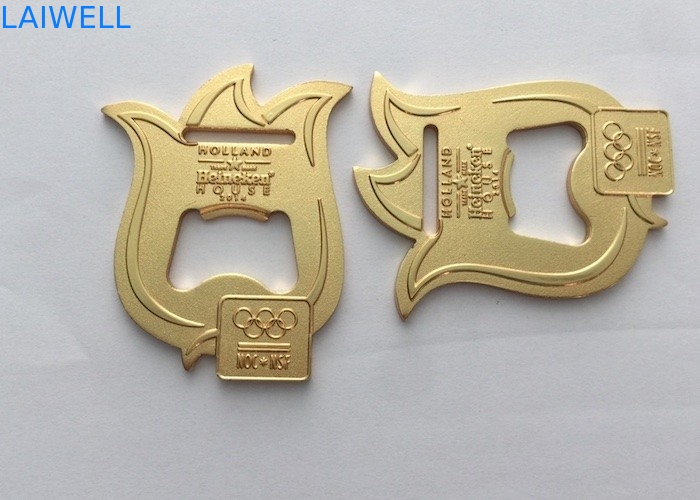 Couleur 2 d'or de 2.0MM dans 1 électrodéposition olympique de sport d'ouvreur de bouteille de médaille
